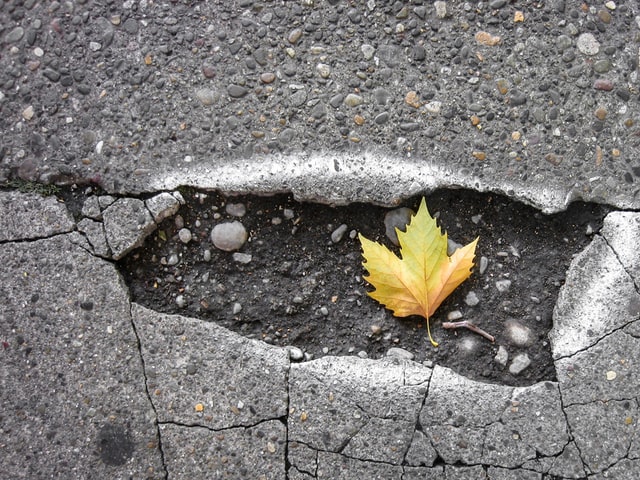 Cracks and potholes